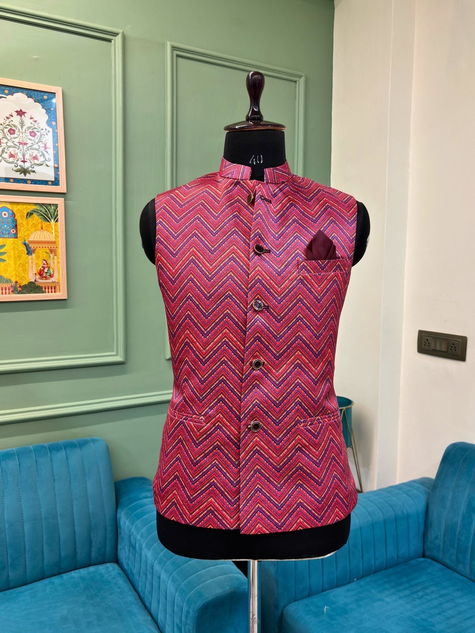Zigzag Fusion modi jacket - Jaipuri Crown