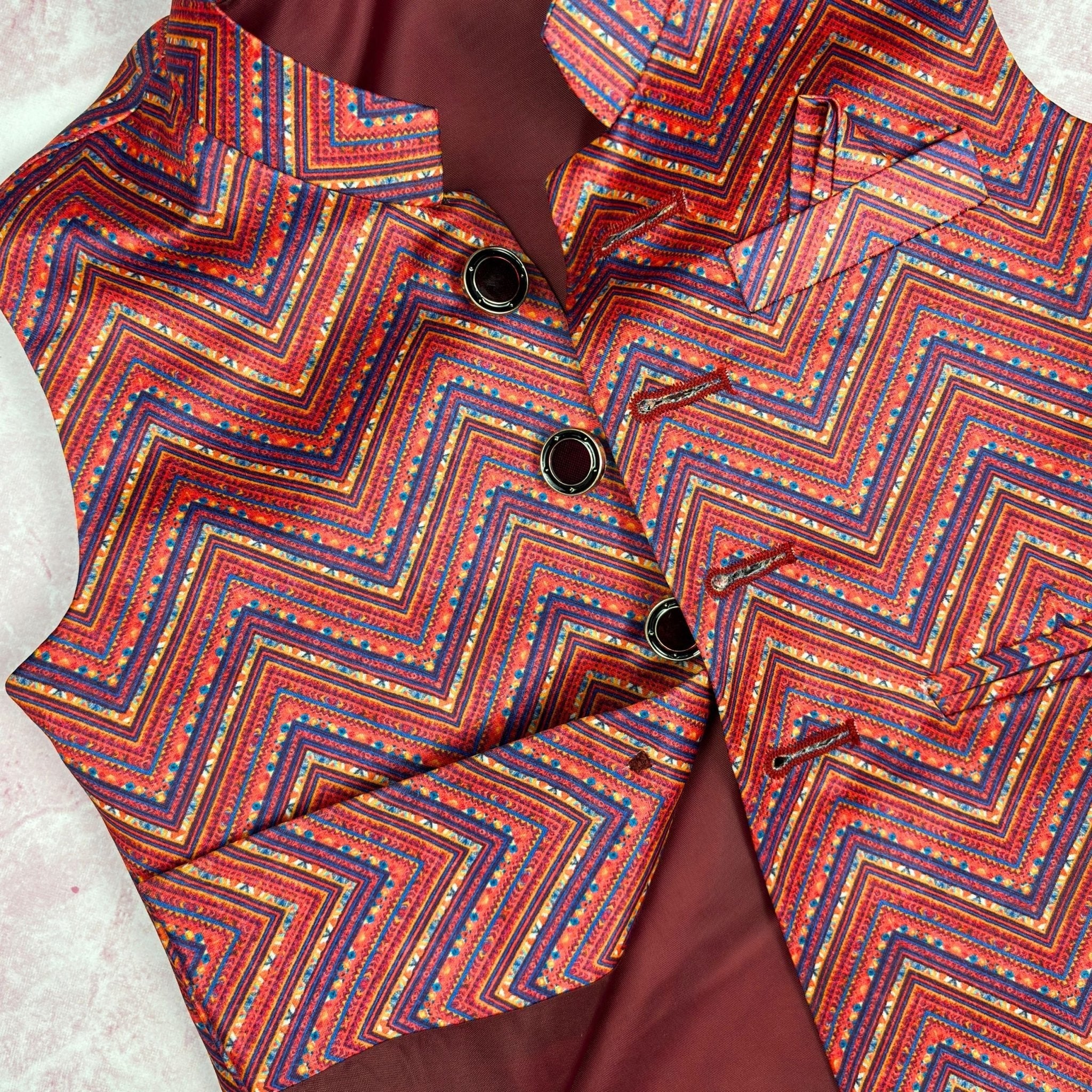 Zigzag Modi Jacket for Kids - Jaipuri Crown
